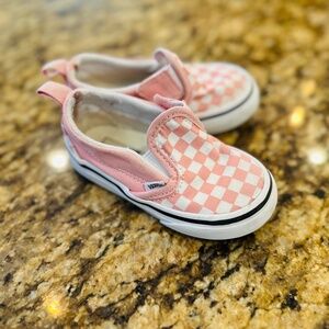 Pink checkered vans